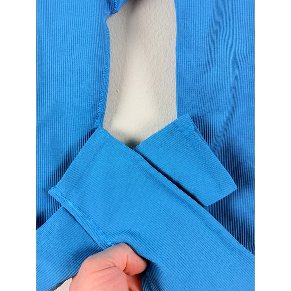 Alo Teal/Blue Yoga Mindful Movement Ribbed Leggings Womens XS Blue High Rise - Picture 4 of 10